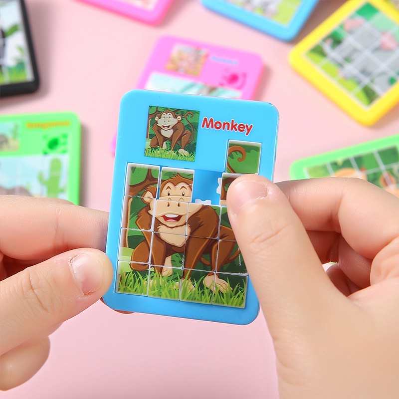 1 Bộ Đồ Chơi Xếp Hình Động Vật Hoạt Hình Cho Trẻ Em