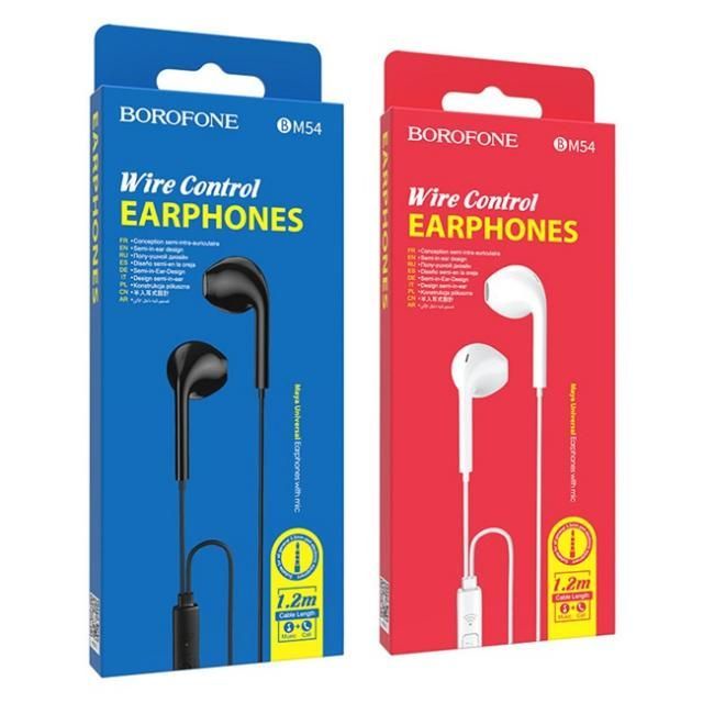 Tai Nghe Có Dây Borofone BM54 Nghe Hay, Tai Nghe Nhét Tai Có Mic, Chống Ồn Jack 3.5mm