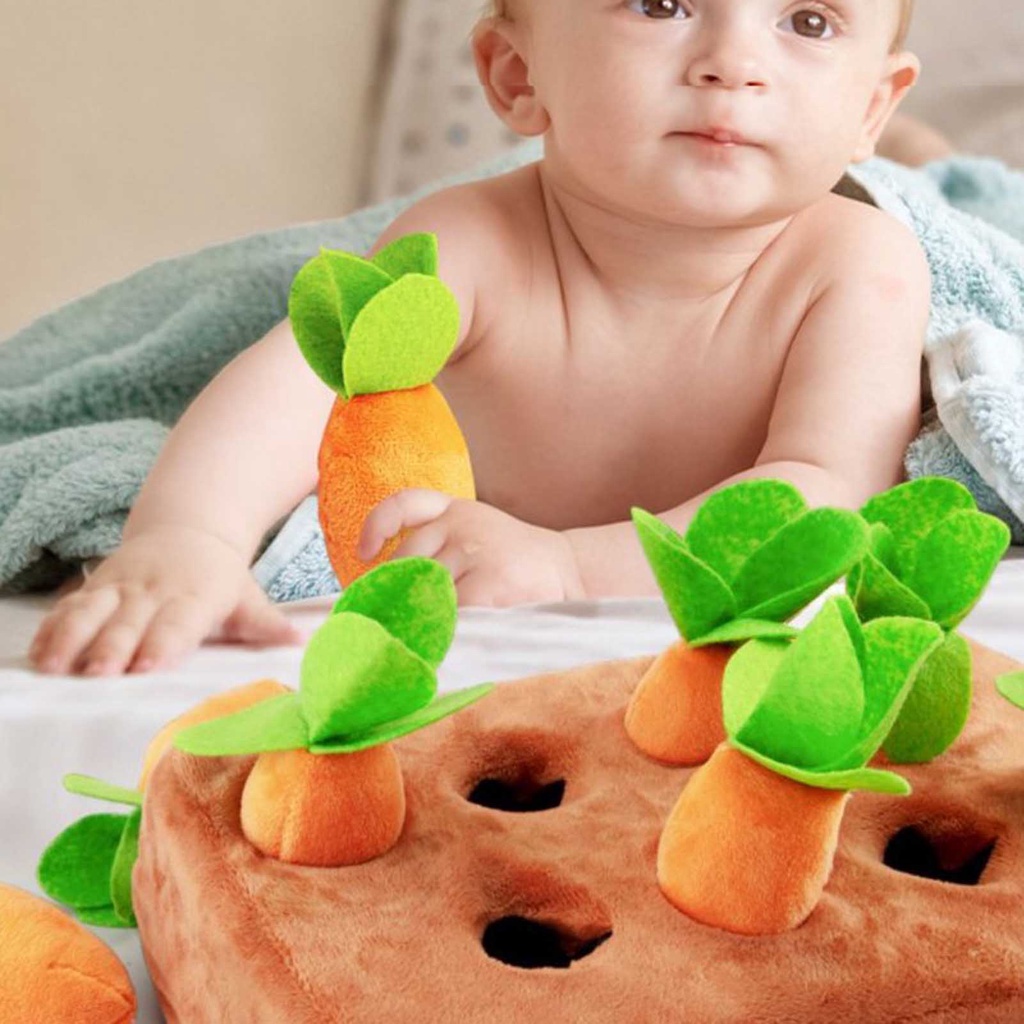 Montessori Cà Rốt Nhồi Bông Đáng Yêu Cho Bé