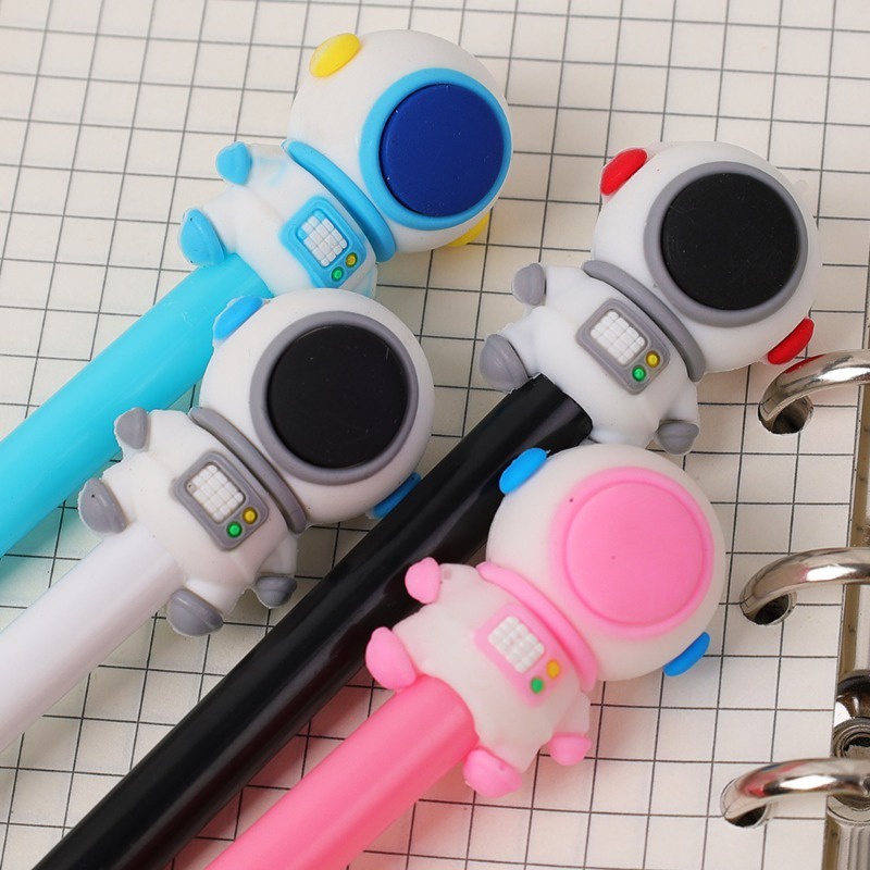 Bút Mực gel Dạng Nhấn Hình Phi Hành Gia Hoạt Hình Dễ Thương Sáng Tạo Nhanh Khô Dành Cho Học Sinh / Văn Phòng / Bút Viết Đen