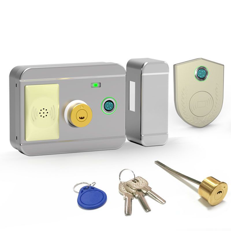 Khóa cửa thông minh kiểu cũ khóa điều khiển điện vân tay khóa điện tử thẻ tín dụng IC Bluetooth cho 