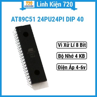 Linh kiện at89c51 24pu/24pi chân cắm dip 40, vi xử lý 8bit