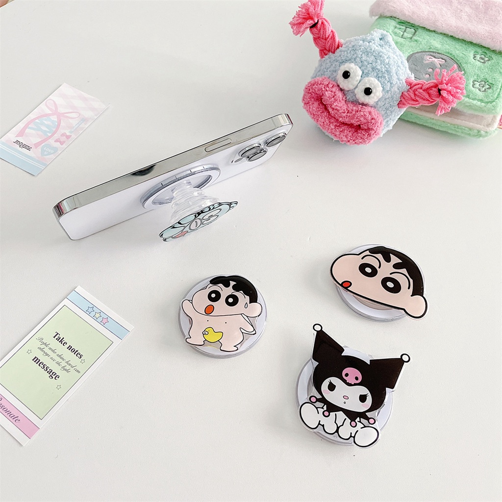 Giá Đỡ Điện Thoại / Máy Tính Bảng Bằng pc Có Túi Khí Chống Rơi Và Giá Đỡ Hình Mèo hello kitty Dễ Thương