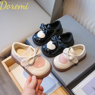 Doremi giày búp bê da đính nơ xinh xắn cho bé gái