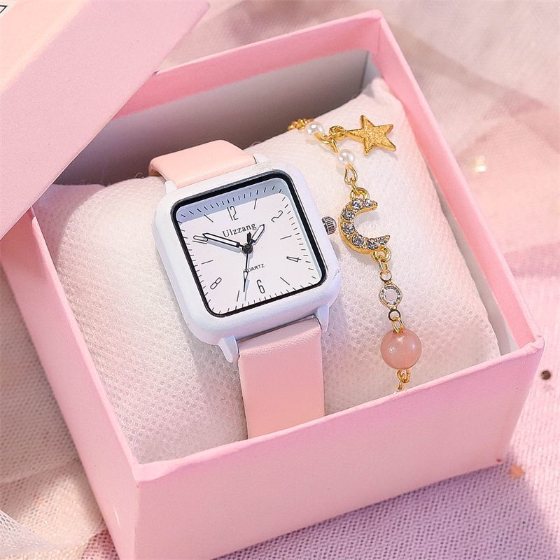 Bộ Quà Tặng Đồng Hồ Đeo Tay niche Phong Cách Hàn Quốc Tươi Mới Cao Cấp Giá Trị Phong Cách ins Cho Nữ Sinh