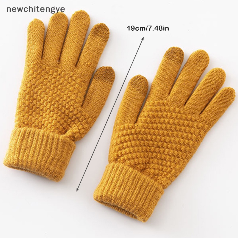 1 Đôi Găng Tay Len Giữ Ấm Mùa Đông Co Giãn Chống Gió Cảm Ứng Dành Cho Nam Nữ ye