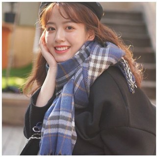Khăn quàng cổ , khăn choàng len dạ mỏng kẻ ô pk15