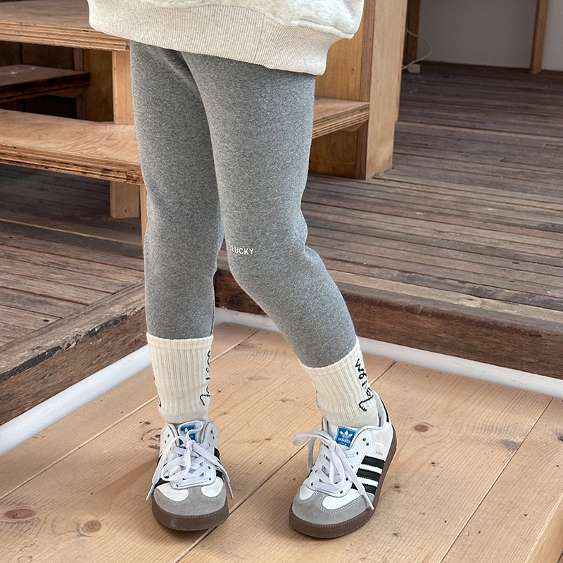 Quần legging nỉ dày cho bé QG659 sz 90-150 LUCKY, thời trang trẻ em mùa đông 2023, chuẩn hàng Quảng Châu