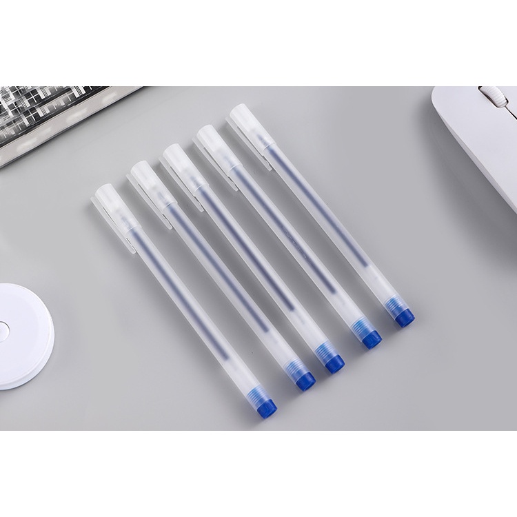 Bút Gel 0.5mm Vỏ Nhám Viết Trơn Nét Mảnh Full Màu