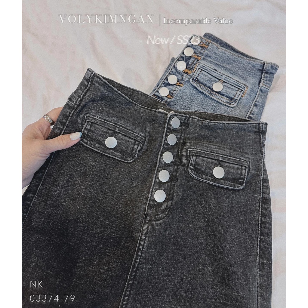 Quần jean lưng cao 5 nút