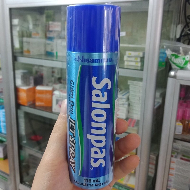 ✅Chính Hãng Xịt giảm đau Salonpas Jet Spray - Giảm đau, nhức cơ khớp - Hisamitsu - Chai 118ml