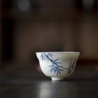 Nguyên chất vẽ tay tre bầu master cup trà cốc gốm gia đình trà kung fu tea set single cup