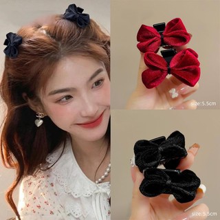 1 kẹp tóc nơ vải nhung dễ thương cho bé gái