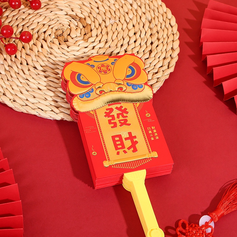 Bao Lì Xì Đỏ Hình Quạt Cho Năm Mới 2024