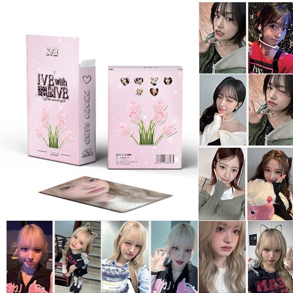 50-55pcs IVE Hologram Laser Lomo Cards 2024 Season's Greetings I'VE MINE Photocards WONYOUNG YUJIN LIZ LEESEO REI GAEUL Kpop Holographic Postcards On Sale JY
