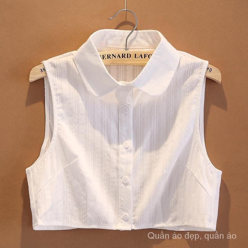 Mới Cổ Áo Sơ Mi Giả Bằng cotton Cổ Tròn Cỡ Nhỏ Thời Trang Cho Nữ Bitsu