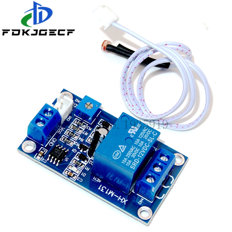 XH-M131 DC 5V / 12V Ánh Sáng Công tắc điều khiển Rơle quang điện trở Module cảm biến thăm dò 10A độ sáng tự động mô-đun