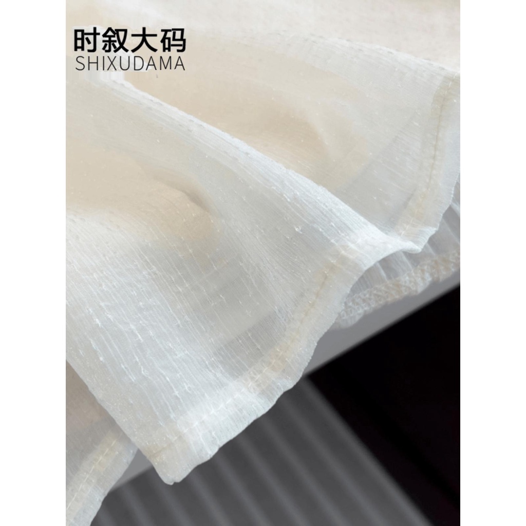 Áo Sơ Mi chiffon Dài Tay Thắt Nơ Cỡ Lớn Phong Cách Mới Cho Nữ