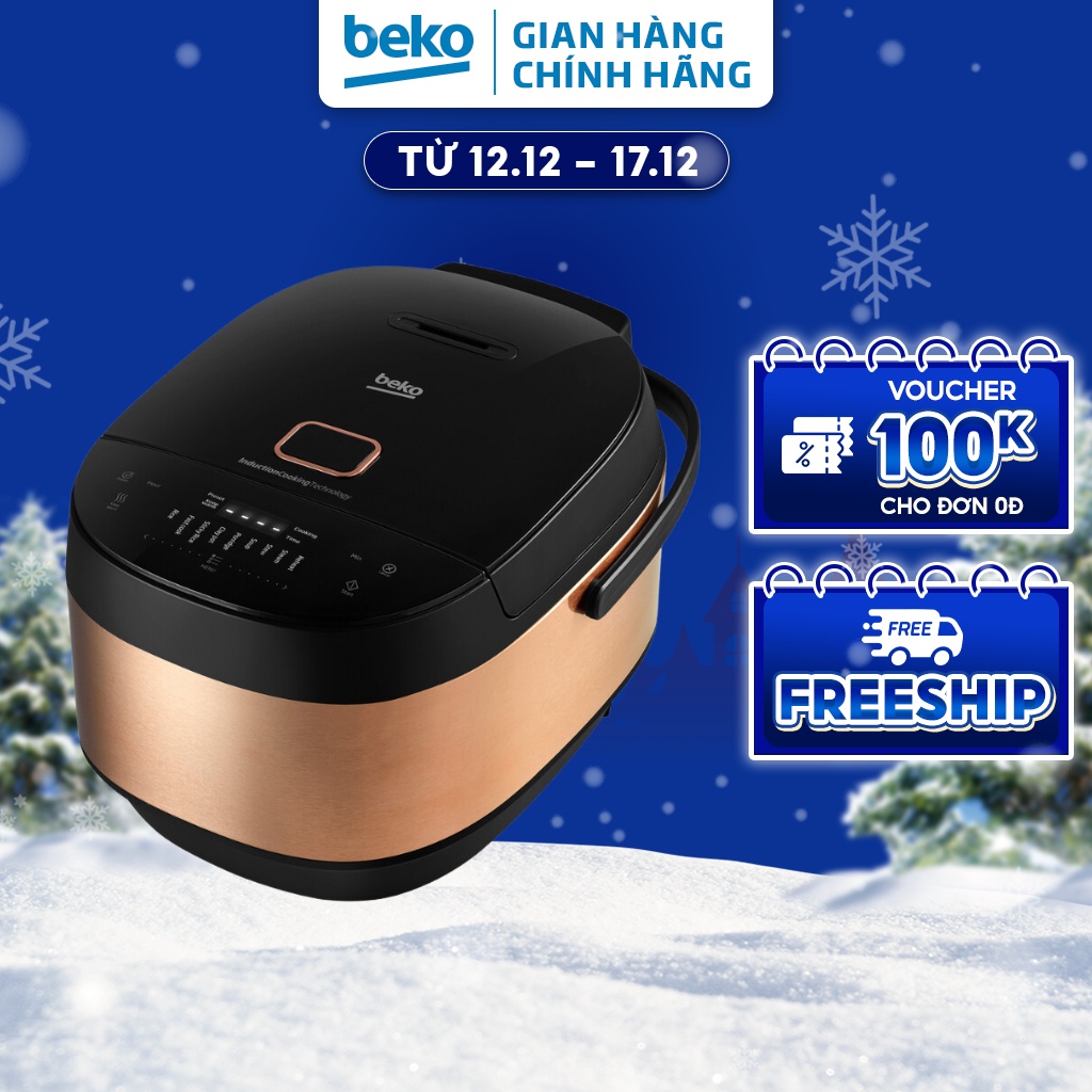 Nồi Cơm Điện Tử Cao Tần BEKO 1,8L Công Suât 1200W, Chống Dính Vượt Trội Với 9 Chương Trình Nấu - RCI80143B