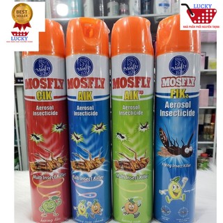 Bình Xịt Muỗi Mosfly AIK /FIK /FIKz /RAID 600ml bình xịt côn trùng