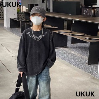 Áo Thun cotton Nguyên Chất Dài Tay In Chữ Phong Cách Phương Tây Thời Trang Thu Đông Hàn Quốc