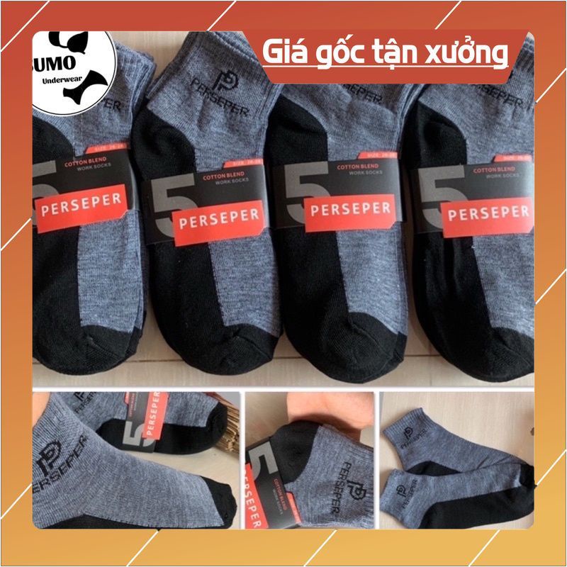 Tất/vớ nam trung cổ kiểu dáng thể thao, dày vừa. Ba kiểu: đen, ghi phối bàn, ghi phối mũi gót.