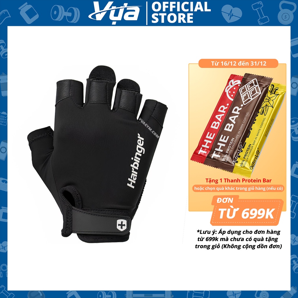 Găng Tay Thể Hình Harbinger - Pro Gloves 2.0 (1 cặp) - Chất Liệu Cao Cấp, Bảo Vệ Tay Hiệu Quả - Chính Hãng