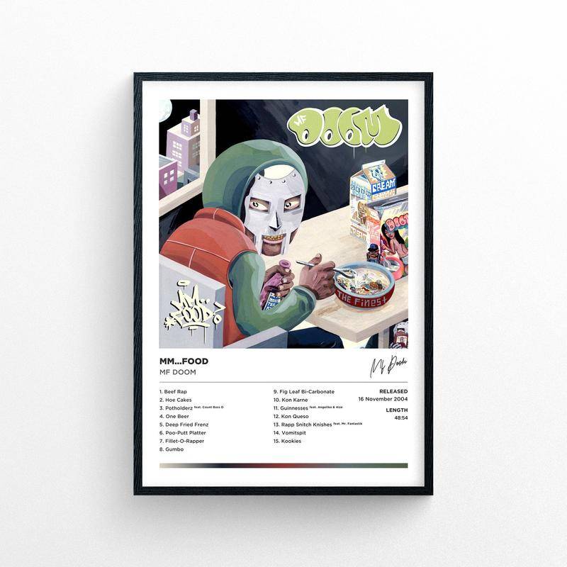 Áp Phích mf doom - mm food unframed In poster | Phong Cách polaroid Phong Cách polaroid | Vỏ Bọc alb