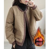 Áo khoác đệm mút dày dặn siêu nhẹ thời trang thu đông phong cách phương tây cho nữ