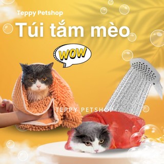 Túi lưới đa năng tắm mèo, hổ trợ cắt móng cho mèo