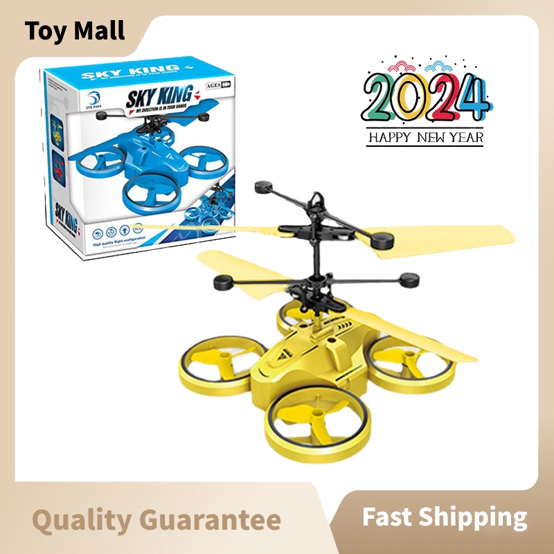 [Fly Toys] Đồ Chơi Máy Bay Trực Thăng Dạ Quang Chống Rơi Giáo Dục Sớm Cho Bé