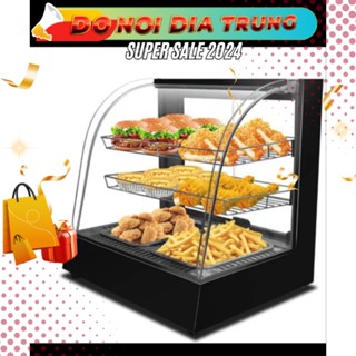 Tủ giữ nóng và trưng bày đồ ăn gà rán KFC ,xúc xích đa năng - loại 3 tầng và 2 khay