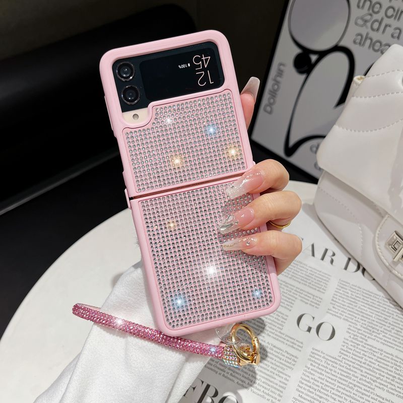 HOCE ZFlip7 Luxury Hand Chain Shine crystal Diamond Phone Case cho Samsung Galaxy Z Flip 3 / 4 / 5 /
