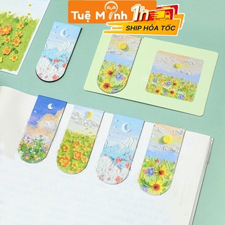 Đánh dấu sách nam châm bookmark NO21 hình tranh sơn dầu nghệ thuật VPP Tuệ Minh, đánh dấu vở sách