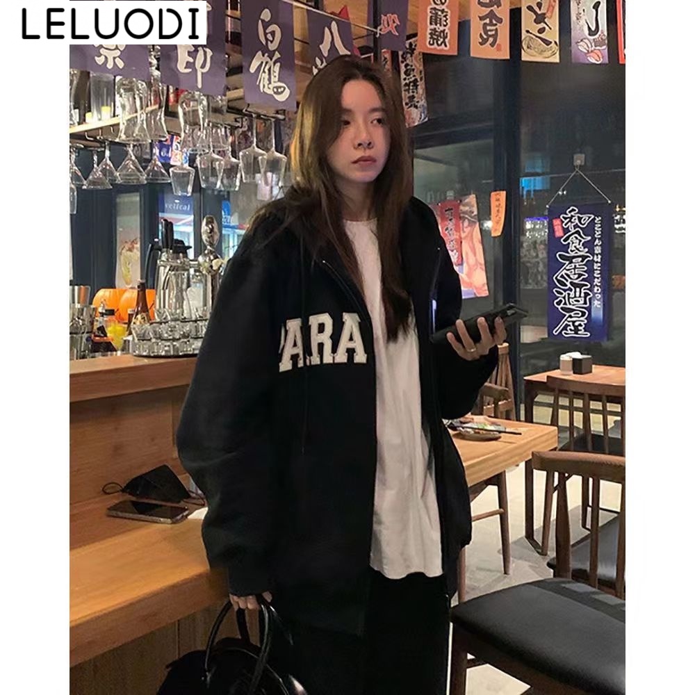 LELUODI Áo Khoác hoodie áo khoác nữ zip hoodie cổ xưa trendy fashionable Thanh lịch A28J0M3 37Z230912