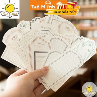 Bộ Nhãn Tag giấy Vintage có dòng ghi chú dán trang trí sổ, nhật ký, bưu thiếp, album