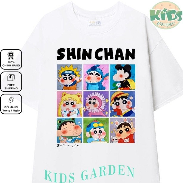 Áo Thun Form Rộng Shin Chan Cosplay | Cậu bé bút chì - Áo Phông Unisex