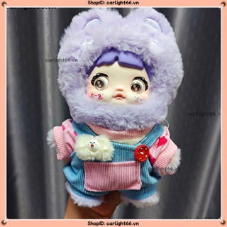  cho búp bê 19-21cm【Chỉ có quần áo Thỏ Connie xanh Quần yếm+áo sơ mi,cho 20cm baby three v3 