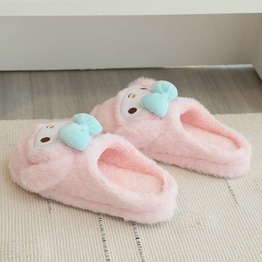Sanrio Dép Bông Đi Trong Nhà Chống Trượt Hình kuromi melody cinnamoroll pachacco Đáng Yêu Cho Bé Gái