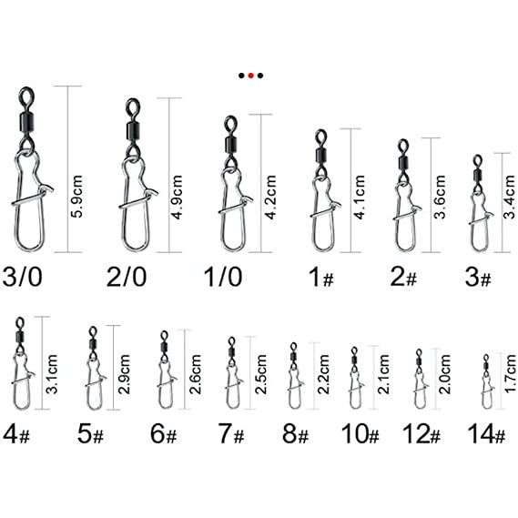 Set 50 Vòng Nối Xoay Câu Cá 10lb-110lb Bằng Thép Không Gỉ