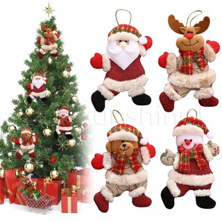 Búp Bê Vải 18x13cm Hình Ông Già Noel / Người Tuyết / Gấu Bông Dùng Trang Trí Cây Thông Giáng Sinh Năm Mới / 2023