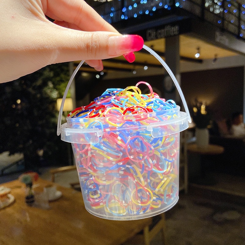 Set 1000 Dây Chun Buộc Tóc Nhiều Màu Sắc Dành Cho Trẻ Em