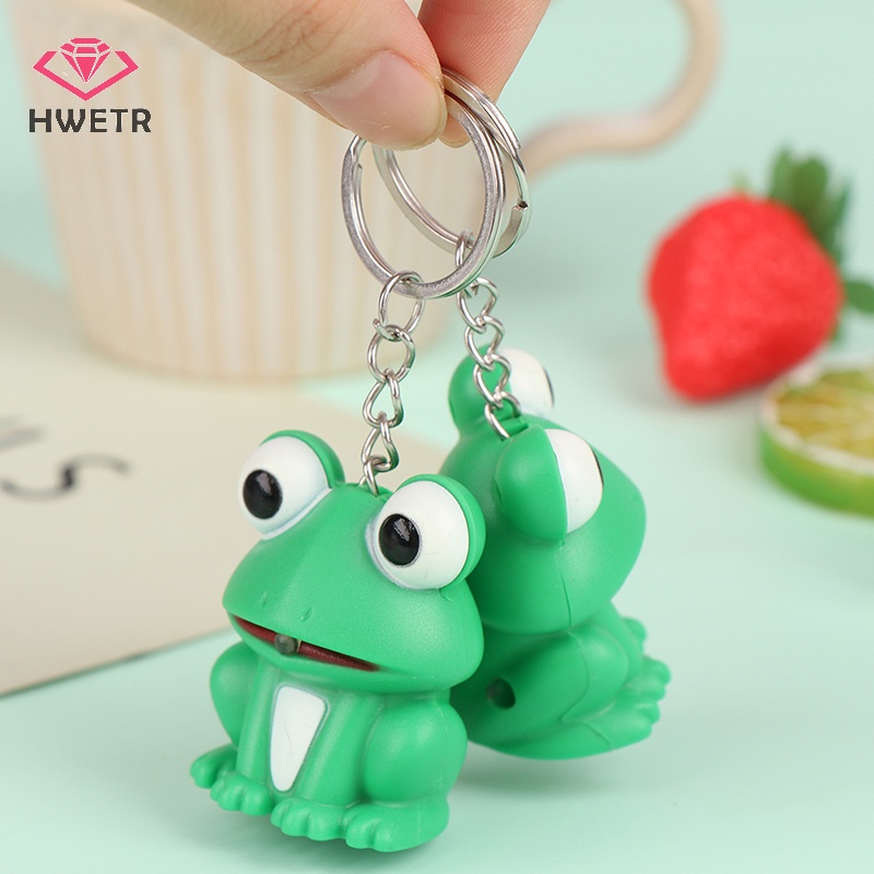 Móc Khóa Ếch Xanh Có Đèn led Dễ Thương Mới