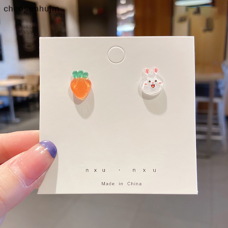 1 Cặp Bông Tai Đính Đá resin Thời Trang Hàn Quốc Dành Cho Nữ