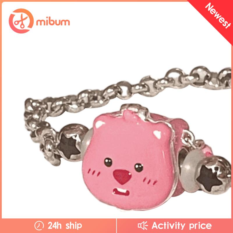 Dễ Thương Vòng Đeo Tay Màu Hồng Nhẹ Nhàng Hình ruki loopy Đáng Yêu Thời Trang Cho Nữ