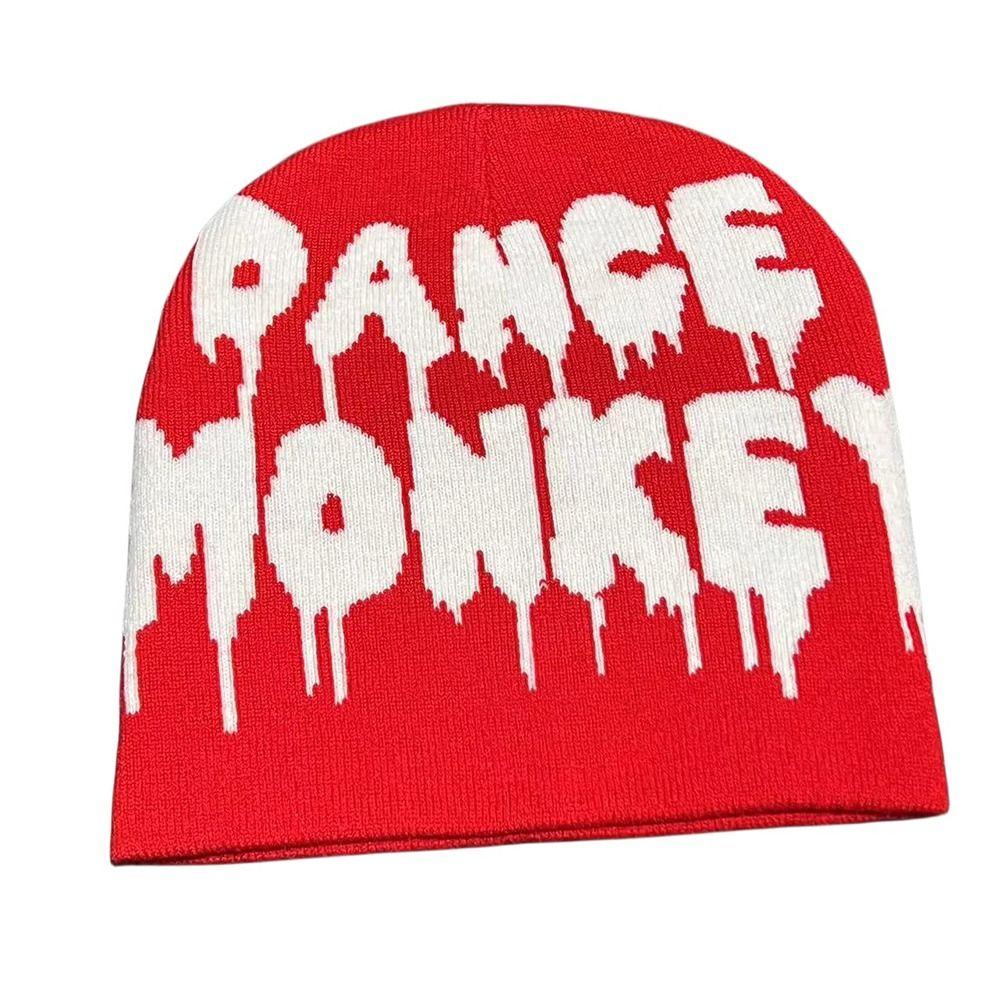 Karen Mũ beanie Dệt Kim y2k In Chữ Thời Trang Ấm Áp