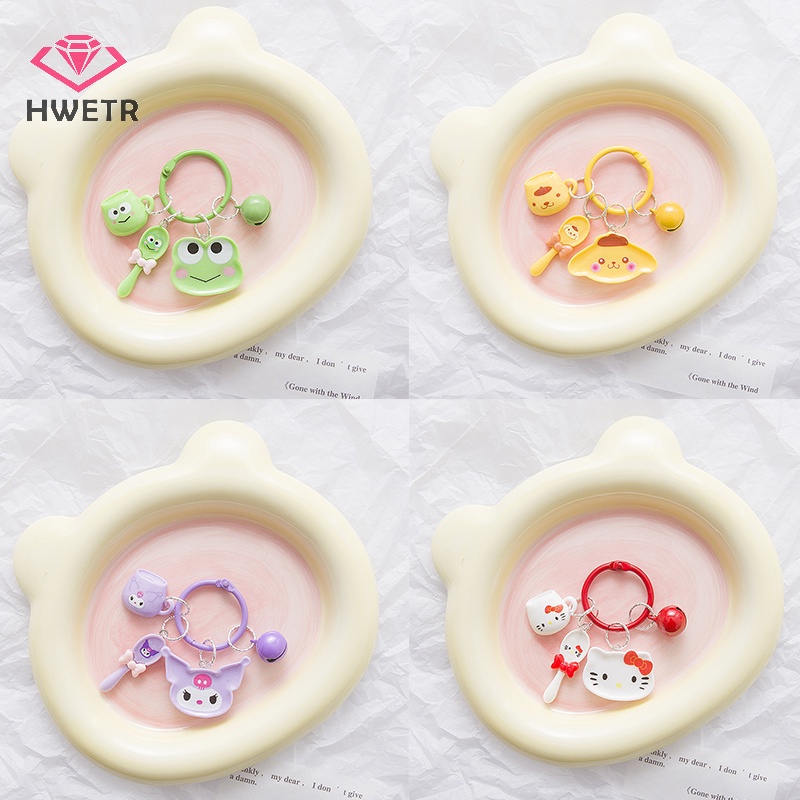 Hwtr sanrio Móc Chìa Khóa Hình Mèo kitty / kuromi melody cinnamoroll / pacha / Ếch Đáng Yêu Mới