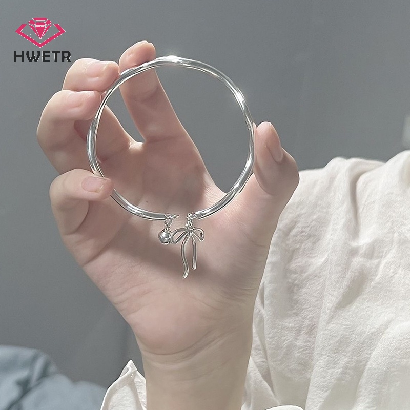 Vòng Tay Hở Mặt Nơ Ánh Sáng Đơn Giản Thời Trang Cho Nữ Mới