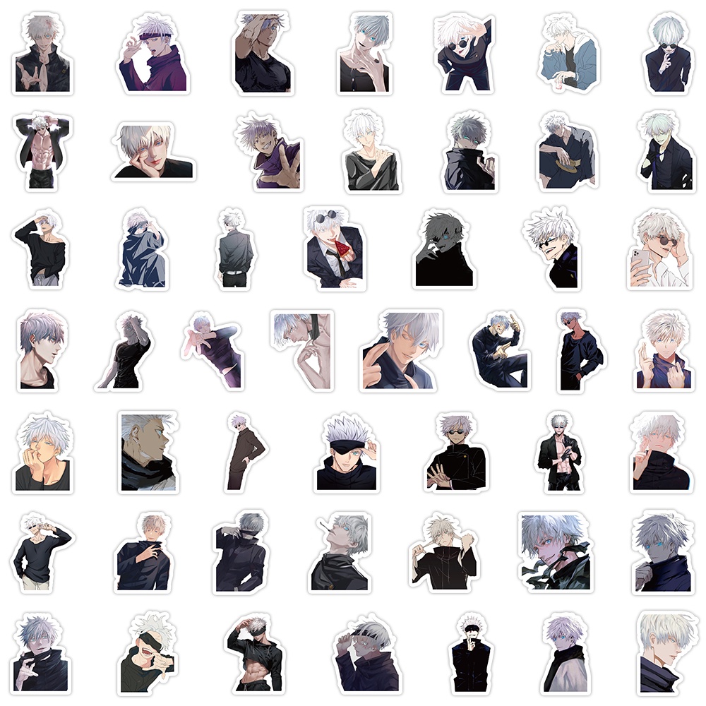 100 Miếng Dán anime jujutsu kaisen satoru gojo Cho Nón Bảo Hiểm Xe Đạp