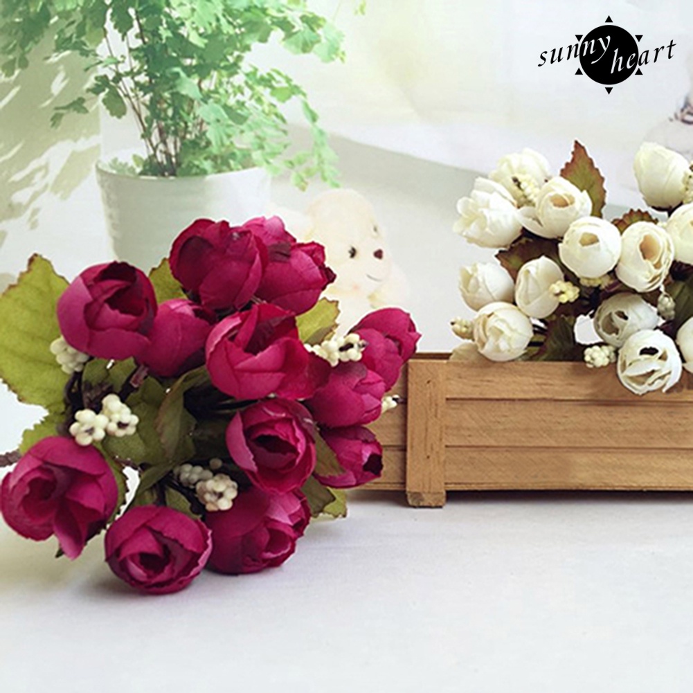 Bó Hoa Hồng Nhân Tạo Ngọt Ngào Bằng Vải 15 Bông Trên 1 Cái